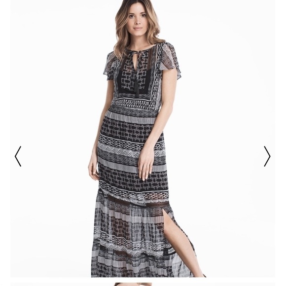 White House Black Market Women's
Flutter-Sleeve Printed Woven Maxi Dress - Picture 4 of 16